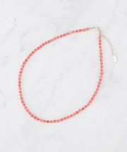 天然シェルカラーネックレス