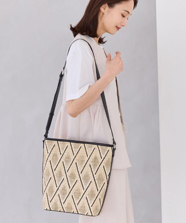 菱形デザインワンショルダーバッグ