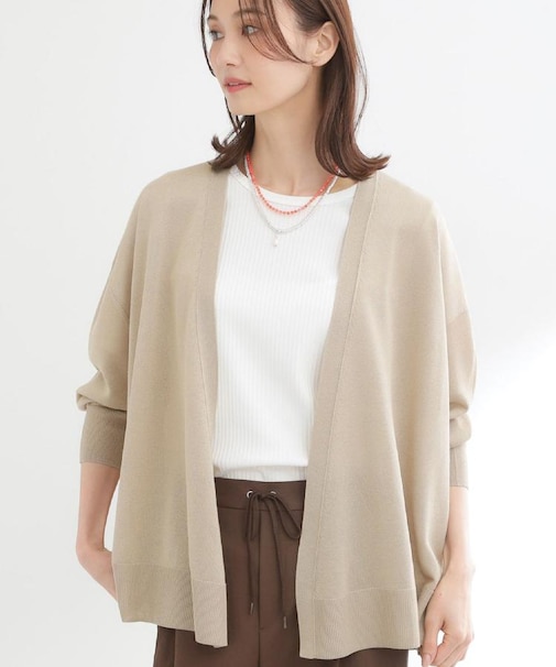 【冷房対策に◎】すっきり見え着流しカーディガン