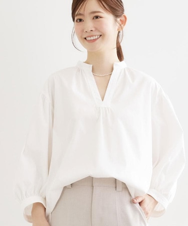 ボリュームスリーブプルオーバーブラウス