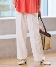 ステッチワークストレートワイドパンツ