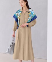 タイプライターシャツロングワンピース