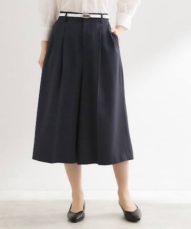 リネンライクワイドミディパンツ