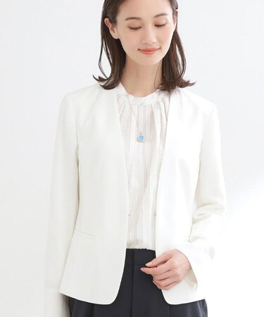 【吸水速乾／セットアップ可】ノーカラージャケット