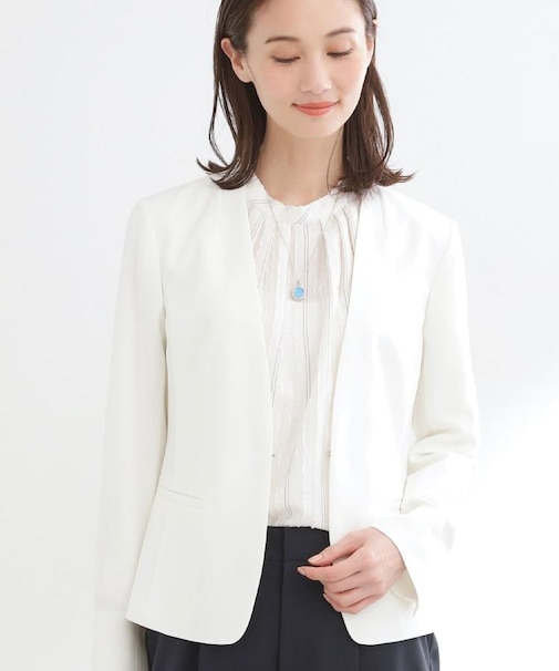 【吸水速乾／セットアップ可】ノーカラージャケット