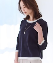 【アンサンブル可】バイカラーニット