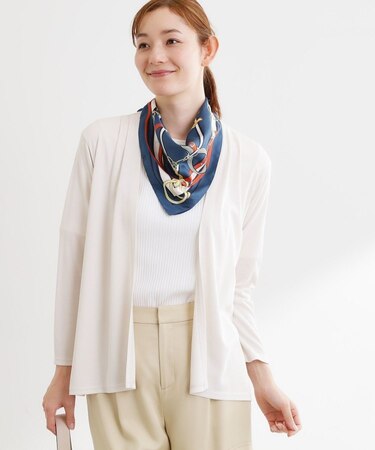 【UVカット／接触冷感／日除け・エアコン対策に◎】ジャージカーディガン