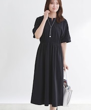 【UVカット／接触冷感】ドルマンスリーブジャージワンピース