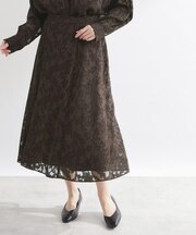 【選べる2柄／セットアップ可】フレアシルエットスカート