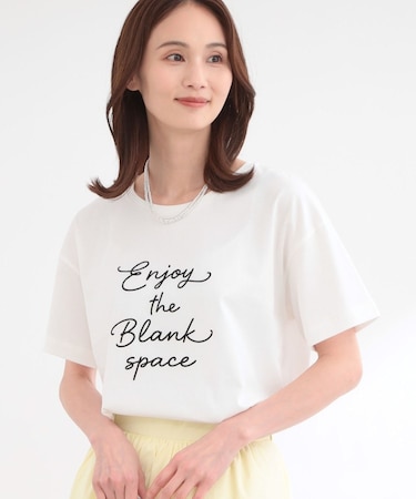 【接触冷感】ラインアート刺繍Tシャツ