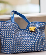 サークルデザインパンチングトートバッグ