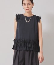 【フリル&フリル/大人フェミニン】チュニックブラウス