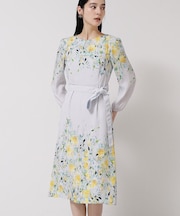 【&yours project/SS~L】パネル柄ワンピース