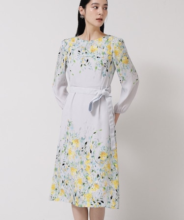 【&yours project／SS～L】パネル柄ワンピース