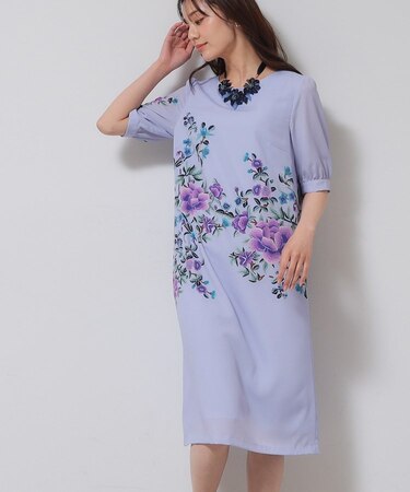 【&yours project／SS～L】パネル柄ワンピース