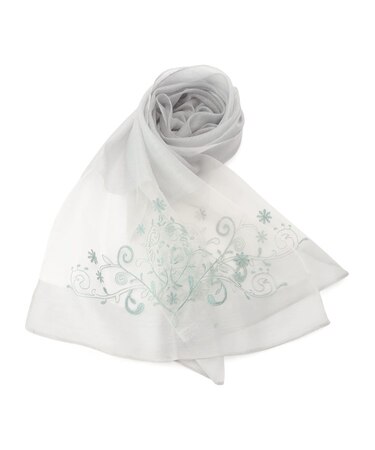 【巻くだけで春気分】レース柄刺繍ストール