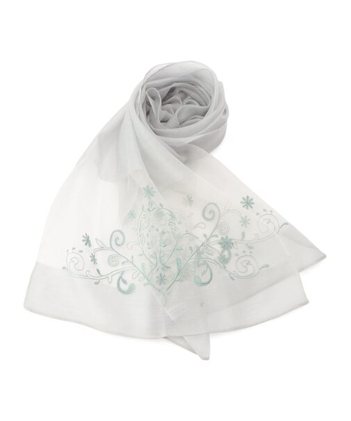 【巻くだけで春気分】レース柄刺繍ストール