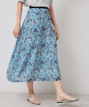 【&yours project／S～L】レース柄フレアスカート