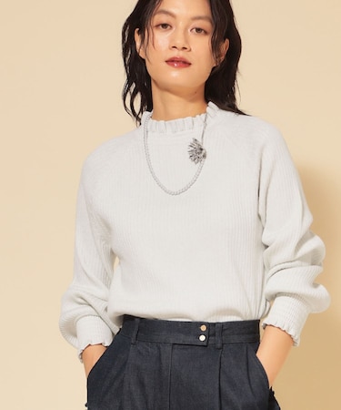 【COLLECTION LINE】フリルラメニット