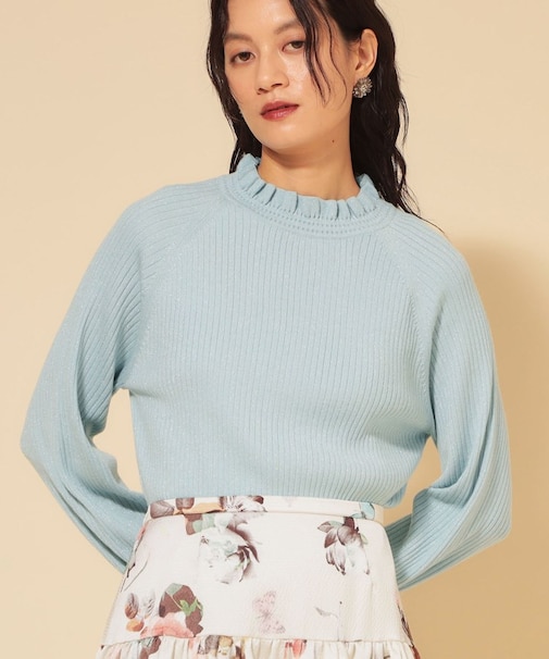 【COLLECTION LINE】フリルラメニット