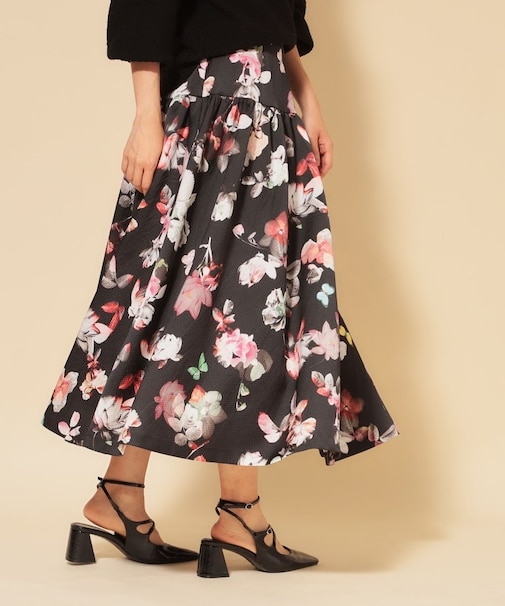 【COLLECTION LINE】花柄タックスカート