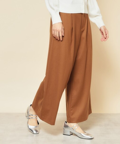 【COLLECTION LINE】ベルト付ガウチョパンツ