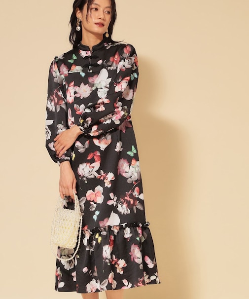 【COLLECTION LINE】チャイナ花柄ワンピース