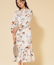 【COLLECTION LINE】チャイナ花柄ワンピース