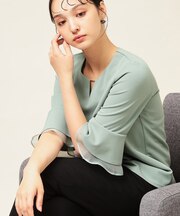 【4色展開／袖ラッフル】プルオーバー
