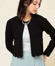 【4色展開／定番】スカラップボレロ