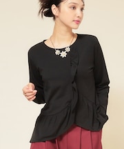 【フリルペプラム】チュニックカットソー