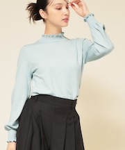 【SS～Lサイズ展開／6色展開】パール調ニット