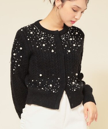 【COLLECTION LINE】パール調カーデ