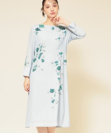 【co creation and yours／SS～L】花柄パネルワンピース