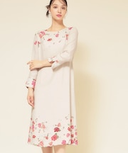 【co creation and yours/SS~L】花柄パネルワンピース