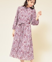 【co creation and yours／SS～L】レースプリーツワンピース