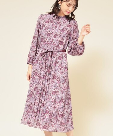 【co creation and yours/SS~L】レースプリーツワンピース