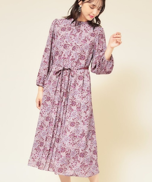 【co creation and yours/SS~L】レースプリーツワンピース