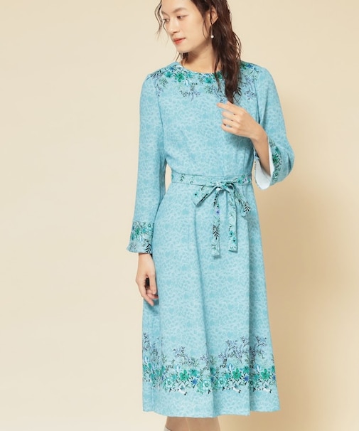 【co creation and yours／SS～L】レースプリーツワンピース