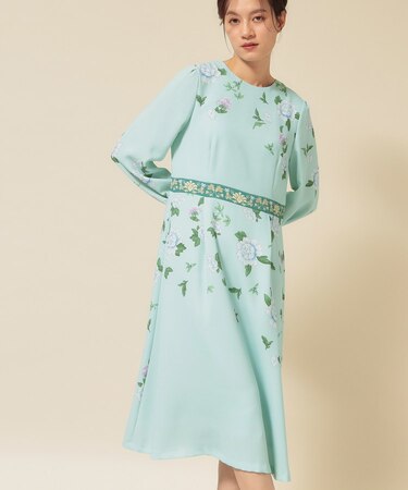 【co creation and yours／SS～L】オリエンタルプリントワンピース