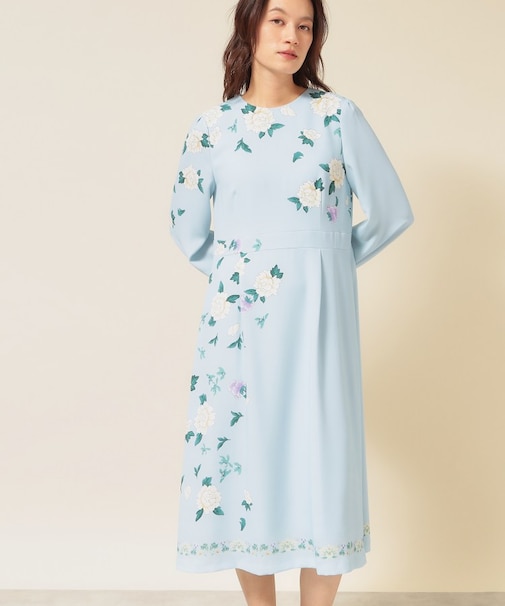 【co creation and yours／SS～L】オリエンタルプリントワンピース