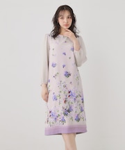 【co creation and yours／SS～L】多色花柄プリントワンピース