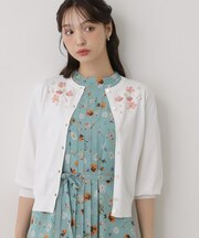 【SS～Lサイズ展開／スパンコール・ビジュー・刺繍】クラフトカーディガン