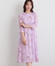 【手洗い可／日本製】花柄ワンピース