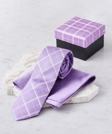 【フォーマルBOXセット】カラーネクタイ&チーフ セット