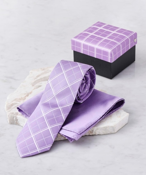 【フォーマルBOXセット】カラーネクタイ&チーフ セット