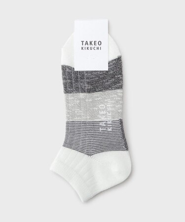 ミックスボーダーショートソックス