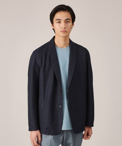 【抗菌防臭】尾州リネンブレンド ドビーメッシュ カーディガン
