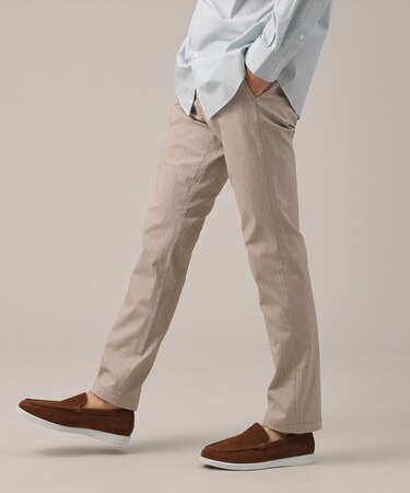 【Made in JAPAN】播州織 ヘリンボン ストレート パンツ