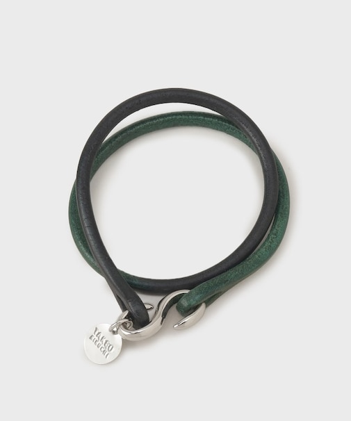 【MADE IN JAPAN】2重巻き 染め分けレザー ブレスレット